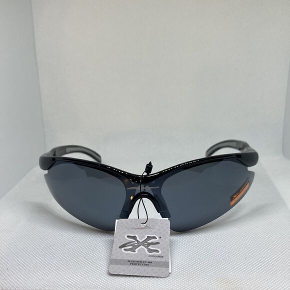 X-Loop Mens Semi-Rimless Mens Dark Lens Sunglasses - Picture 2 of 3